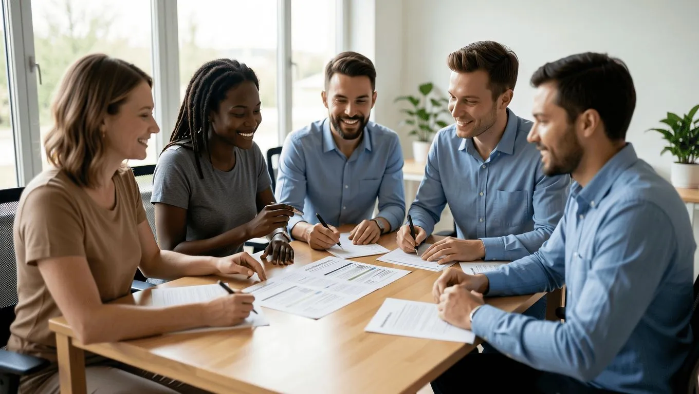 People planning finances with bad credit loans in Illinois.