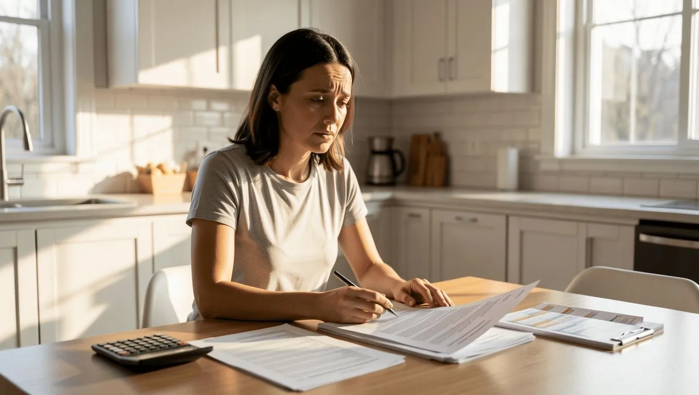 Woman carefully reviewing Illinois loan terms in 2026