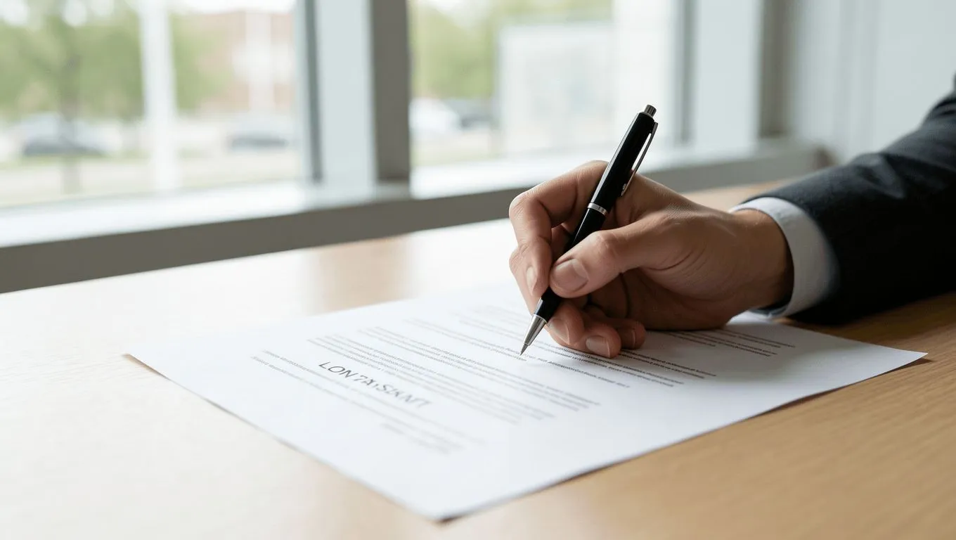 Signing Loan Agreement in Illinois