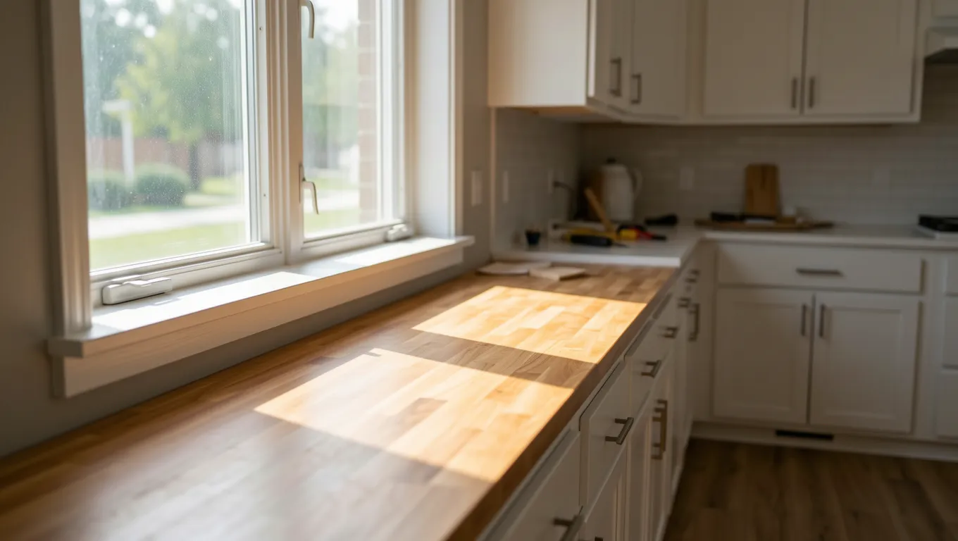 Sunlit kitchen interior representing a home renovation project