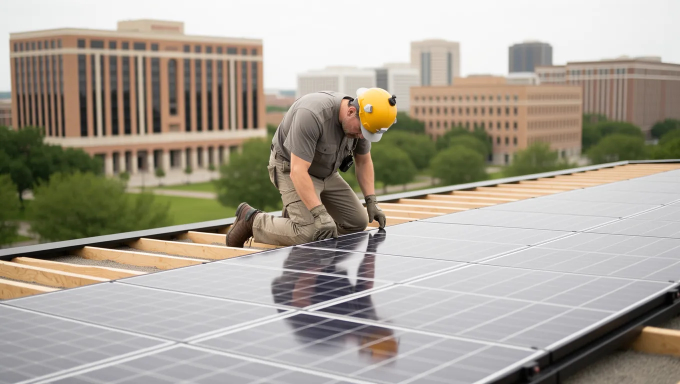 Solar panel installation in Joliet, Illinois for home improvement financing.