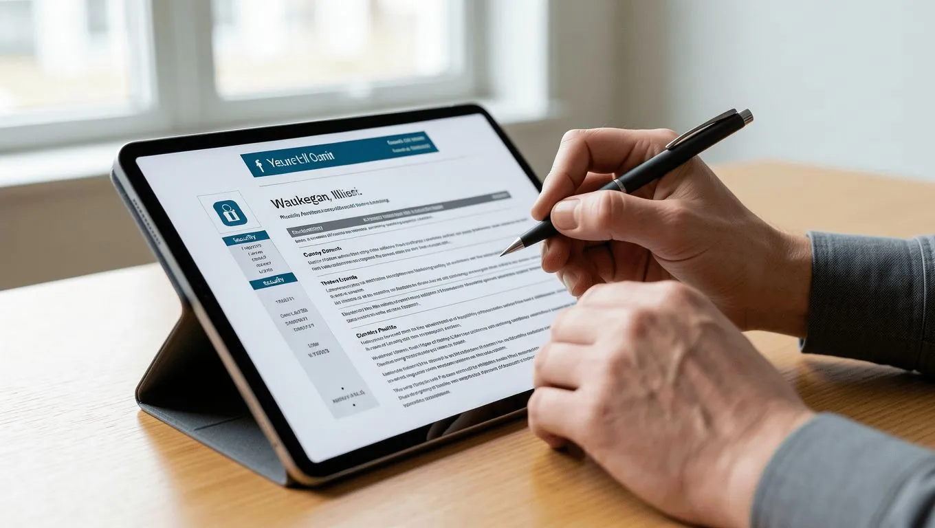 Secure Digital Loan Signing Process in Waukegan