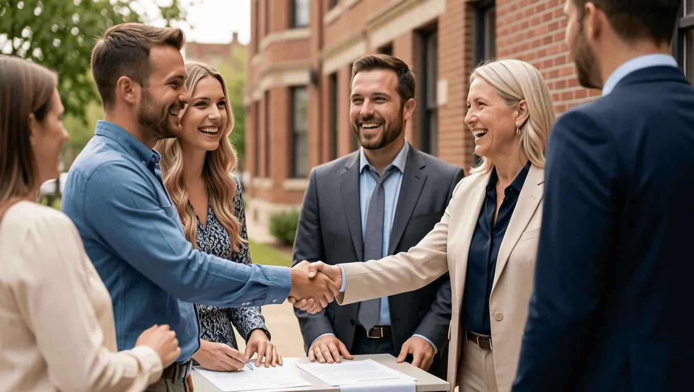 <alt: Happy borrower receiving funds, symbolizing financial relief.>