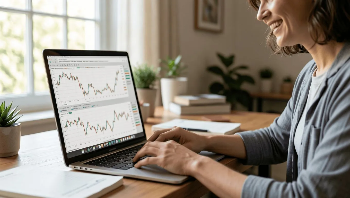 <alt>Person successfully managing finances with a personal loan.